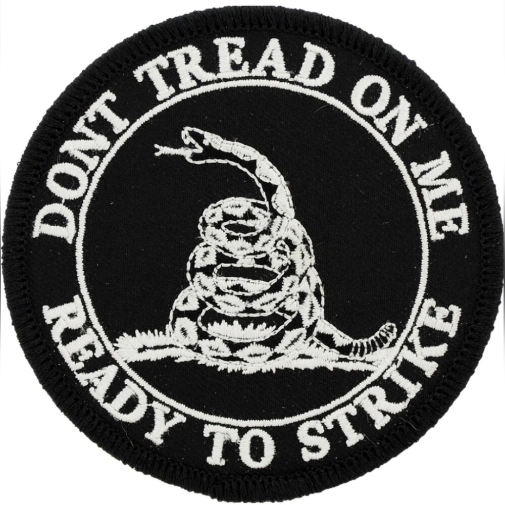 Black and White 'Don't Tread On Me' Patch